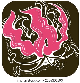 Beautiful flowers hand drawing. Decorative vector element for birthday party, wedding invitation, summer holyday mood. Botanical floral, garden theme.