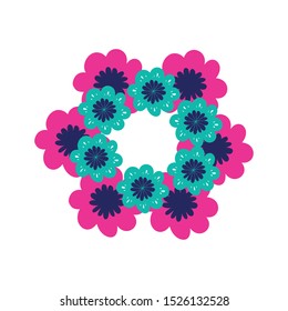 beautiful flowers isolated icon vector illustration design