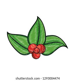 Beautiful flowers isolated scribble