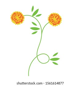 beautiful flowers and leafs garden decorative icon vector illustration design