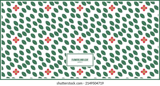 beautiful flowers and leaves pattern