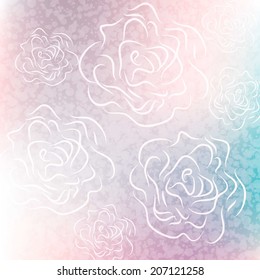 beautiful flowers as made with color filters. vector
