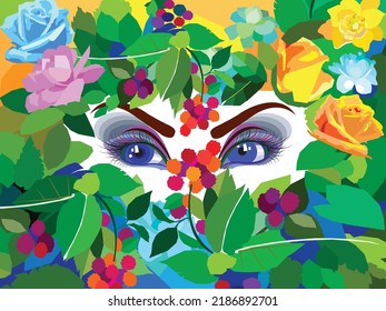 Beautiful flowers, more beautiful women