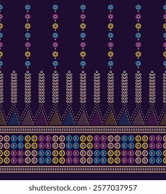  Beautiful flowers Multicolored Damask Pattern With Buti And Small Colorful strips For fabric Prints.Wallpaper gift card etc