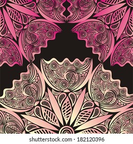 Beautiful flowers nature pattern background vector illustration