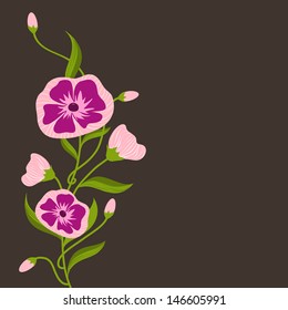 Beautiful flowers on abstract background.