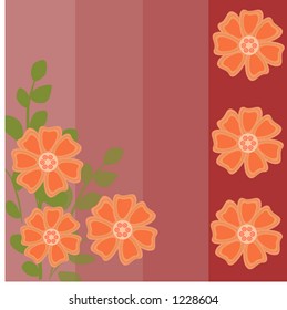 beautiful flowers on gradient background
