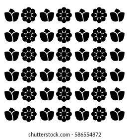 Beautiful flowers ornament icon vector illustration graphic design