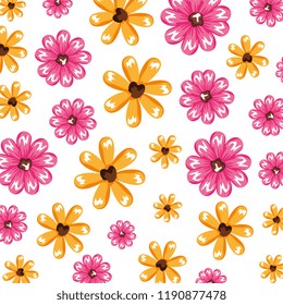 beautiful flowers pattern background