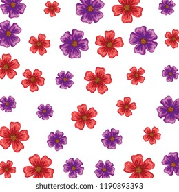 beautiful flowers pattern background