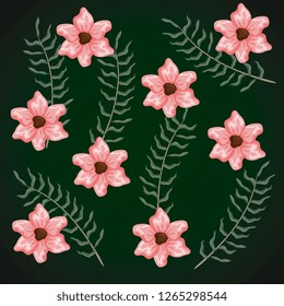 beautiful flowers pattern background