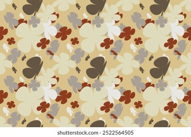 Beautiful Flowers Pattern Background Little Floral Liberty Seamless Texture Background. Spring, Summer Romantic Blossom Flower Garden Seamless Pattern for Your Designs