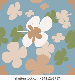 Beautiful Flowers Pattern Background With Simple Pretty, Little Floral Liberty Seamless Texture Background. Spring, Summer Romantic Blossom Flower Garden Seamless Pattern for Your Designs