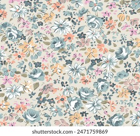 beautiful flowers pattern suitable for textile design or wall decoration