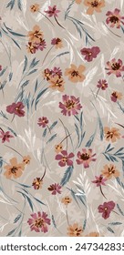 beautiful flowers pattern suitable for textile design or wall decoration