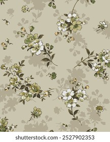 beautiful flowers pattern for textile design or wall decoration