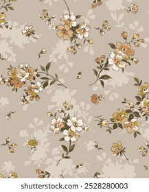 beautiful flowers pattern for textile design or wall decoration