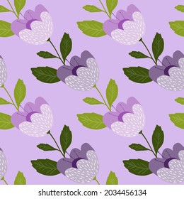Hermosas flores sin costura. Textura botánica. bonito papel de pared floral. Ornamento decorativo. Diseño elegante. Para tela, impresión textil, envoltura, cubierta. Ilustración vectorial romántica vintage.
