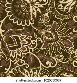 beautiful flowers seamless pattern. Floral vector illustration