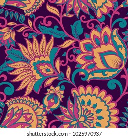 beautiful flowers seamless pattern. Floral vector illustration