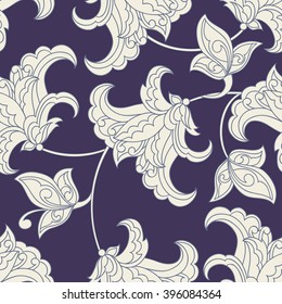 beautiful flowers seamless pattern. Floral vector illustration