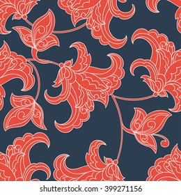 beautiful flowers seamless pattern. Floral vector illustration