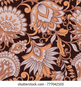 beautiful flowers seamless pattern. Floral vector illustration