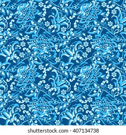 beautiful flowers seamless vector pattern. floral vintage background