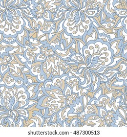 beautiful flowers seamless vector pattern. floral vintage background