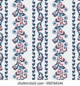 beautiful flowers seamless vector pattern. floral vintage background