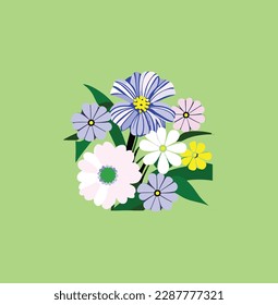 Beautiful flowers vector art work