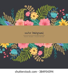 Beautiful flowers. vector background