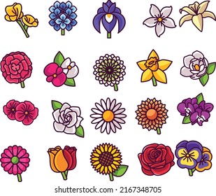 Beautiful Flowers vector design Bundle