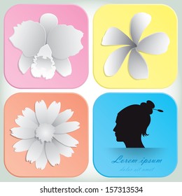 Beautiful Flowers Vector Design For Spa Background And Banner