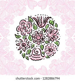 Beautiful flowers. Vector illustration