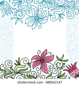 Beautiful flowers. Vector illustration.