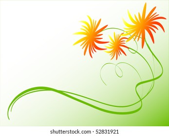 Beautiful flowers. Vector illustration