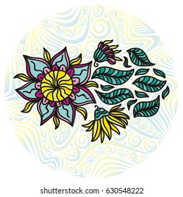 Beautiful flowers. Vector illustration.