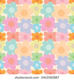 Beautiful flowers vintage seamless pattern 