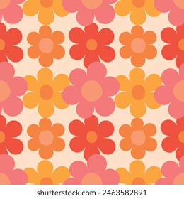 Beautiful flowers vintage seamless pattern 