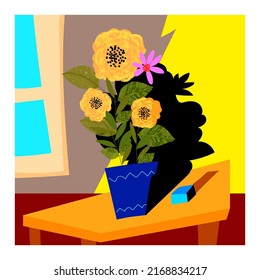Beautiful flowers,tropical,floral, hand drawn vector illustration.