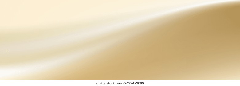 Beautiful Flowing Golden Beige Colors. Abstract beige background. Blurred smooth golden hour beige, warmth. Vector Illustration. 