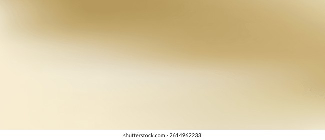 Beautiful Flowing Golden Beige Colors. Abstract beige background. Blurred smooth golden hour beige, warmth. Vector Illustration. 