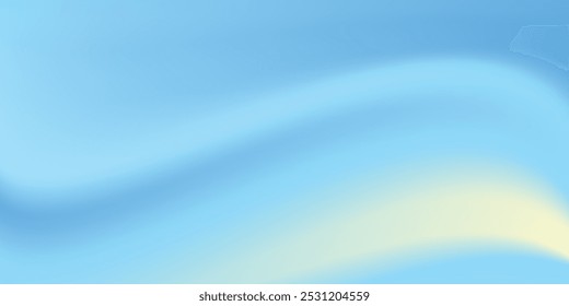 Hermoso fondo Abstractas de color de verano que fluye. Fondo de malla degradada azul cielo y crema. Refrescante obra de arte de abstracción. Vector