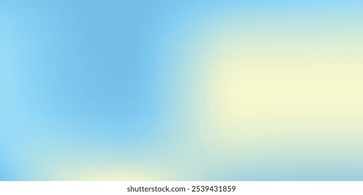 Hermoso fondo Abstractas de color de verano que fluye. Fondo de malla degradada azul cielo y crema. Refrescante obra de arte de abstracción. Ilustración vectorial.