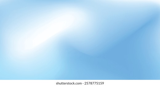 Beautiful Flowing Summer Color Abstract Background. Sky blue and cream gradient mesh background. Refreshing abstraction artwork. Vector Illustration.