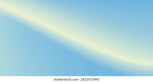 Beautiful Flowing Summer Color Abstract Background. Sky blue and cream gradient mesh background. Refreshing abstraction artwork. Vector