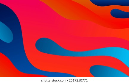 beautiful fluid colorful gradient wave pattern vector background