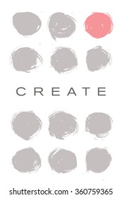 Beautiful flyer or invitation template with handmade paint abstract splash and strokes backgrond.