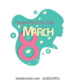 
Beautiful flyer for March 8 in a flat style. Banner for International Women's Day.